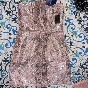 Forever 21 rose gold mini dress that is brand new with tags!